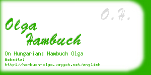 olga hambuch business card